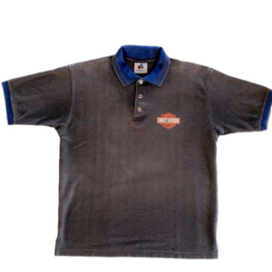 VTG 1980s Harley-Davidson Bike Polo Shirt! Biker. Motorcycle. Harleycore.